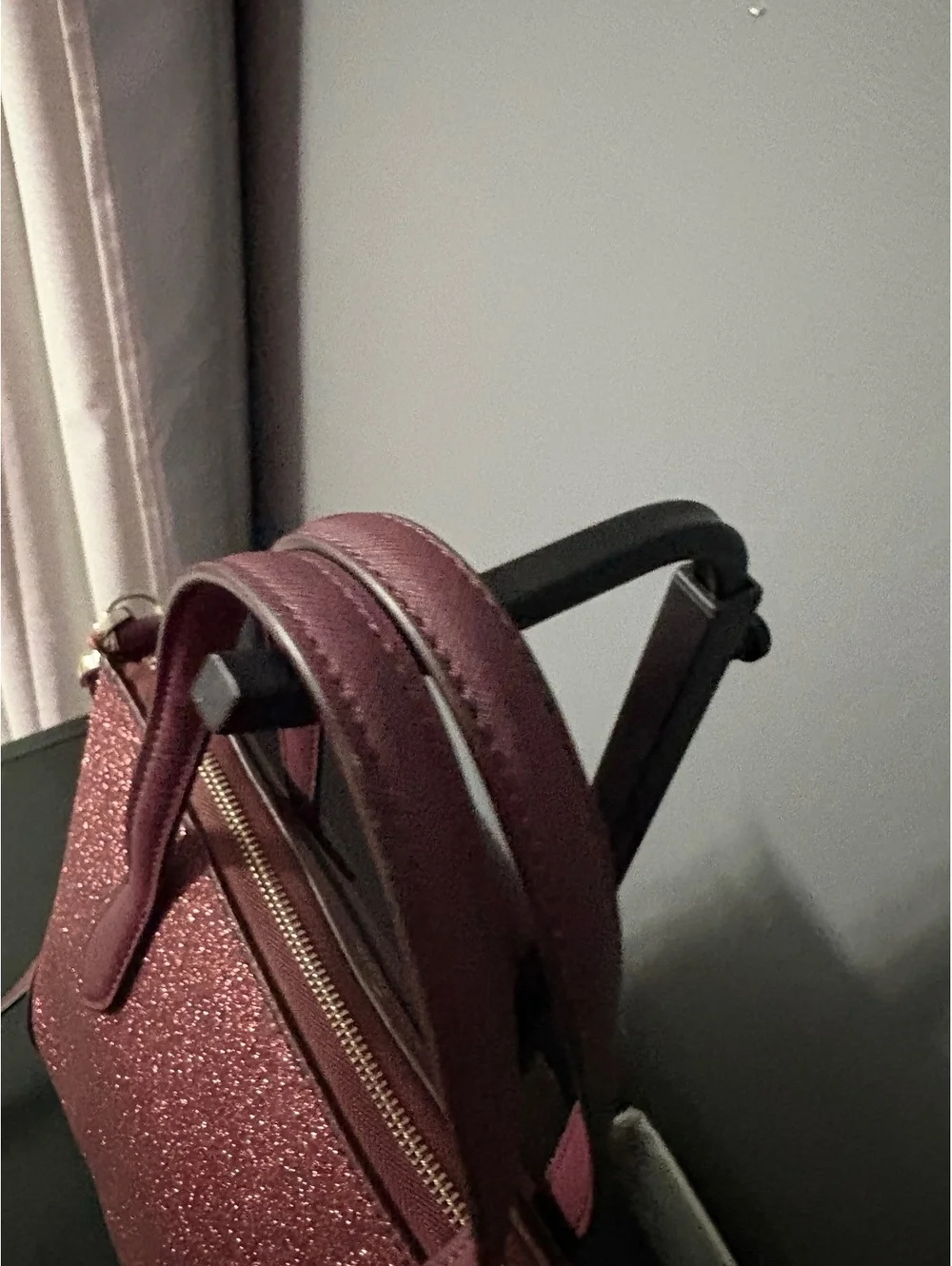 Kate Spade Shimmy Glitter Satchel Bag & Matching Card Holder